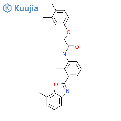 Acetamide, N-[3-(5,7-dimethyl-2-benzoxazolyl)-2-methylphenyl]-2-(3,4-dimethylphenoxy)- (9CI) structure