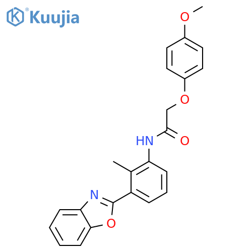 N-[3-(1,3-benzoxazol-2-yl)-2-methylphenyl]-2-(4-methoxyphenoxy)ac Etamide structure