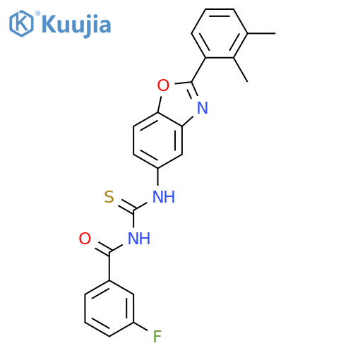 Benzamide, N-[[[2-(2,3-dimethylphenyl)-5-benzoxazolyl]amino]thioxomethyl]-3-fluoro- (9CI) structure