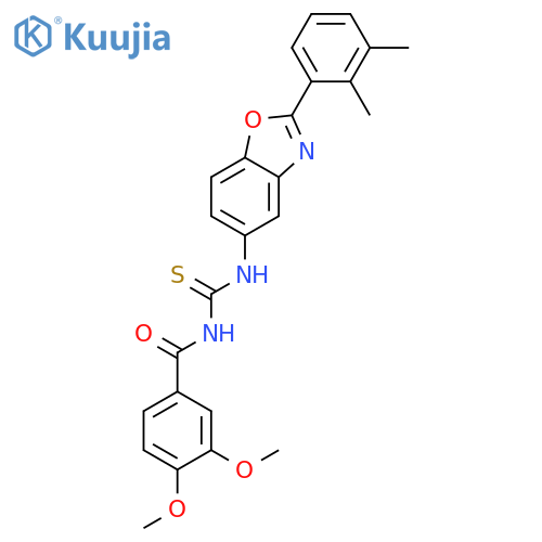 Benzamide, N-[[[2-(2,3-dimethylphenyl)-5-benzoxazolyl]amino]thioxomethyl]-3,4-dimethoxy- (9CI) structure
