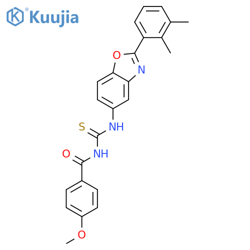 N-[[2-(2,3-dimethylphenyl)-1,3-benzoxazol-5-yl]carbamothioyl]-4-methoxybenzamide structure