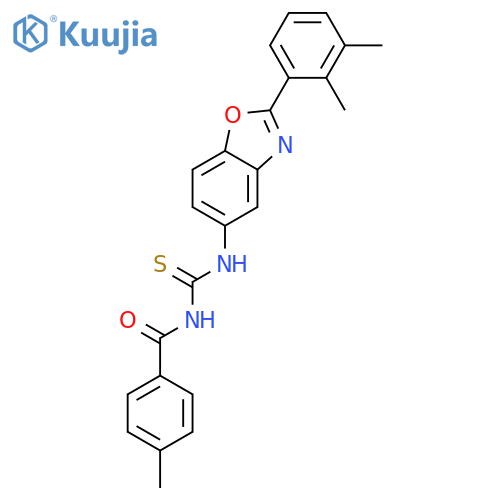 N-[[2-(2,3-dimethylphenyl)-1,3-benzoxazol-5-yl]carbamothioyl]-4-methylbenzamide structure