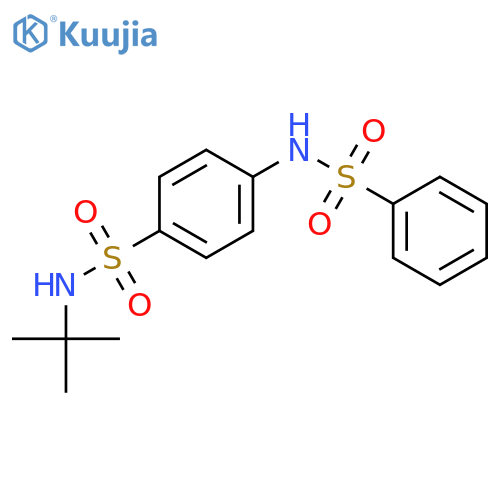 N-(tert-butyl)-4-[(phenylsulfonyl)amino]benzenesulfonamide structure