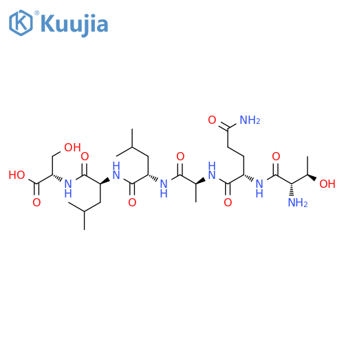 L-Serine, L-threonyl-L-glutaminyl-L-alanyl-L-leucyl-L-leucyl- structure