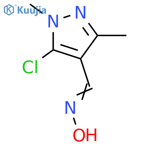 N-(5-chloro-1,3-dimethyl-1H-pyrazol-4-yl)methylidenehydroxylamine structure