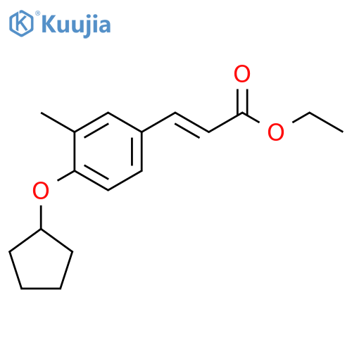 2-Propenoic acid, 3-[4-(cyclopentyloxy)-3-methylphenyl]-, ethyl ester structure