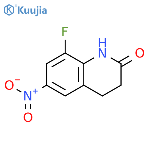 8-fluoro-6-nitro-1,2,3,4-tetrahydroquinolin-2-one structure