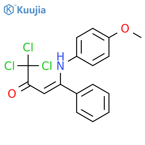 3-Buten-2-one, 1,1,1-trichloro-4-[(4-methoxyphenyl)amino]-4-phenyl- structure