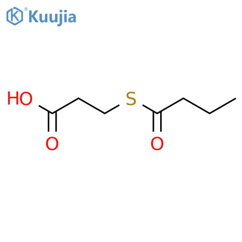 PROPANOIC ACID, 3-[(1-OXOBUTYL)THIO]- structure