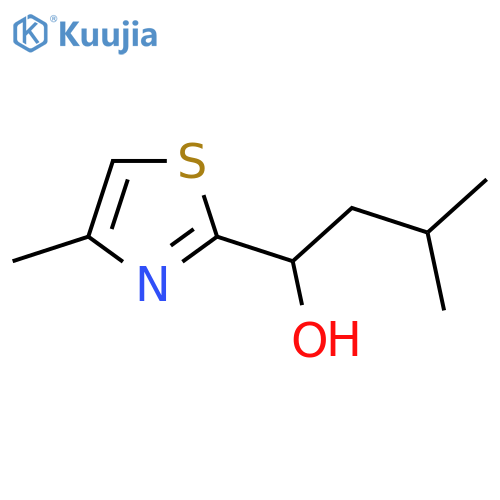 3-methyl-1-(4-methyl-1,3-thiazol-2-yl)butan-1-ol structure