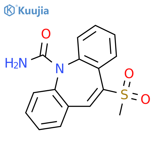 5H-DIBENZ[B,F]AZEPINE-5-CARBOXAMIDE, 10-(METHYLSULFONYL)- structure