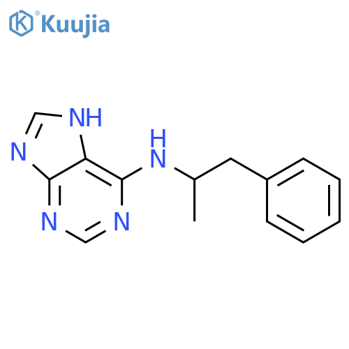 N-(1-phenylpropan-2-yl)-7H-purin-6-amine structure