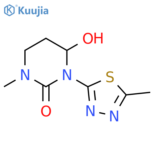 2(1H)-Pyrimidinone,tetrahydro-4-hydroxy-1-methyl-3-(5-methyl-1,3,4-thiadiazol-2-yl)- structure