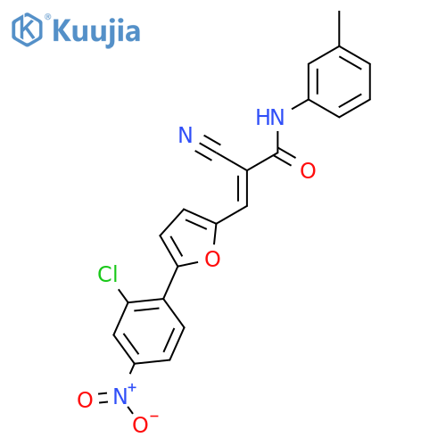 (2Z)-3-[5-(2-chloro-4-nitrophenyl)furan-2-yl]-2-cyano-N-(3-methylphenyl)prop-2-enamide structure