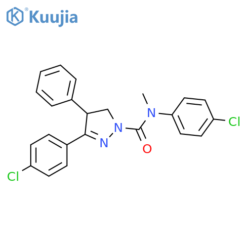 1H-Pyrazole-1-carboxamide,N,3-bis(4-chlorophenyl)-4,5-dihydro-N-methyl-4-phenyl- structure