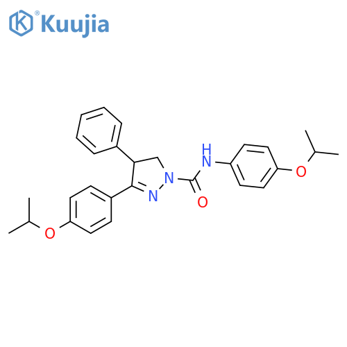 1H-Pyrazole-1-carboxamide,4,5-dihydro-N,3-bis[4-(1-methylethoxy)phenyl]-4-phenyl- structure