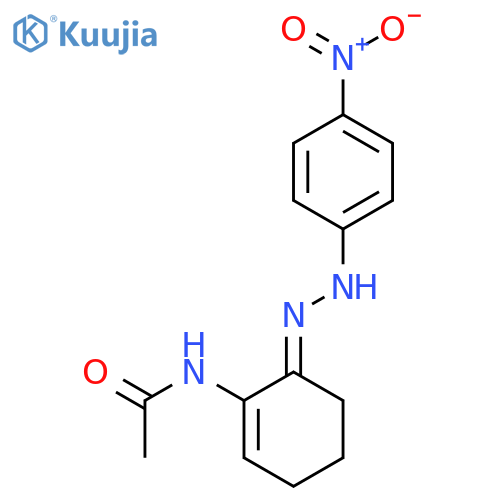 Acetamide, N-[6-[(4-nitrophenyl)hydrazono]-1-cyclohexen-1-yl]- structure