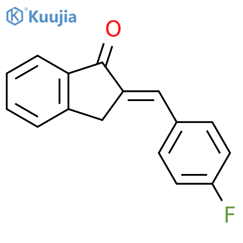 1H-Inden-1-one, 2-[(4-fluorophenyl)methylene]-2,3-dihydro-, (2E)- structure