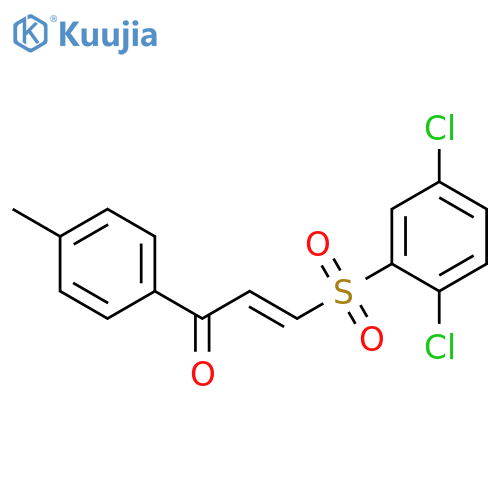 2-Propen-1-one, 3-[(2,5-dichlorophenyl)sulfonyl]-1-(4-methylphenyl)- structure