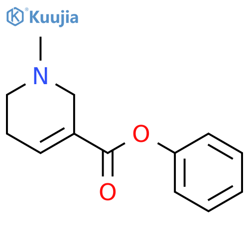 3-Pyridinecarboxylic acid, 1,2,5,6-tetrahydro-1-methyl-, phenyl ester structure