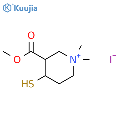 3-(Methoxycarbonyl)-1,1-dimethyl-4-sulfanylpiperidin-1-ium iodide structure