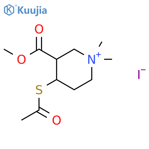 Piperidinium, 4-(acetylthio)-3-(methoxycarbonyl)-1,1-dimethyl-, iodide structure
