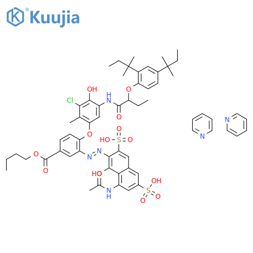 Benzoic acid, 3-[[8-(acetylamino)-1-hydroxy-3,6-disulfo-2-naphthalenyl]azo]-4-[5-[[2-[2,4-bis(1,1-dimethylpropyl)phenoxy]-1-oxobutyl]amino]-3-chloro-4-hydroxy-2-methylphenoxy]-, 1-butyl ester, compd. with pyridine (1:2) structure