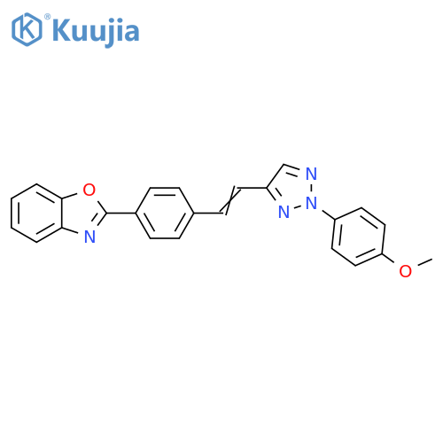 Benzoxazole,2-[4-[2-[2-(4-methoxyphenyl)-2H-1,2,3-triazol-4-yl]ethenyl]phenyl]- structure