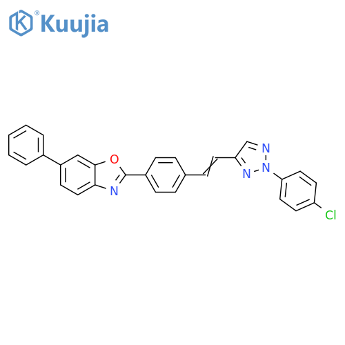 Benzoxazole,2-[4-[2-[2-(4-chlorophenyl)-2H-1,2,3-triazol-4-yl]ethenyl]phenyl]-6-phenyl- structure