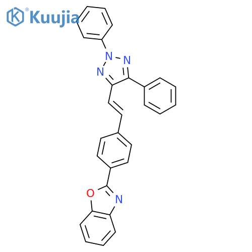 Benzoxazole, 2-[4-[2-(2,5-diphenyl-2H-1,2,3-triazol-4-yl)ethenyl]phenyl]- structure