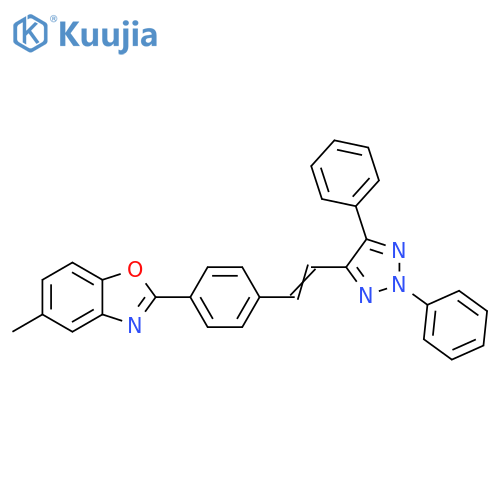 Benzoxazole,2-[4-[2-(2,5-diphenyl-2H-1,2,3-triazol-4-yl)ethenyl]phenyl]-5-methyl- structure