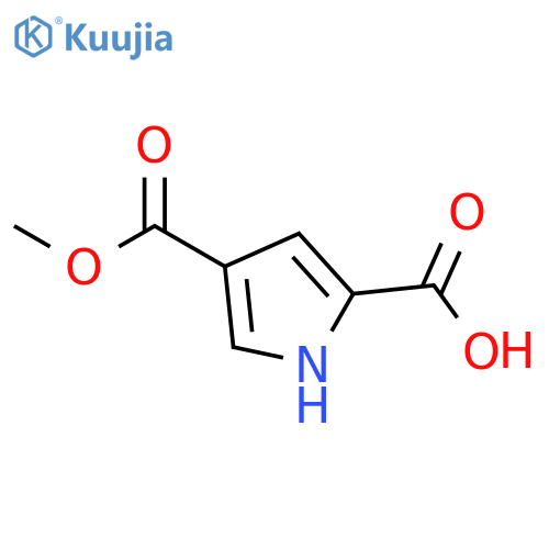 4-(methoxycarbonyl)-1H-pyrrole-2-carboxylic acid structure
