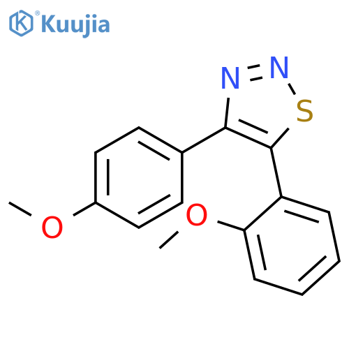 1,2,3-Thiadiazole, 5-(2-methoxyphenyl)-4-(4-methoxyphenyl)- structure