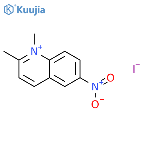 Quinolinium, 1,2-dimethyl-6-nitro-, iodide structure