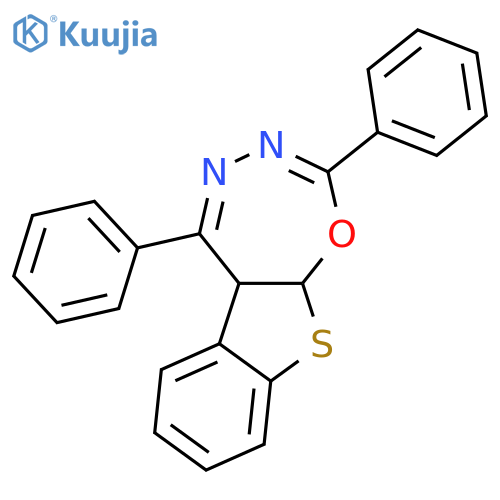 [1]Benzothieno[3,2-f]-1,3,4-oxadiazepine, 5a,10a-dihydro-2,5-diphenyl- structure