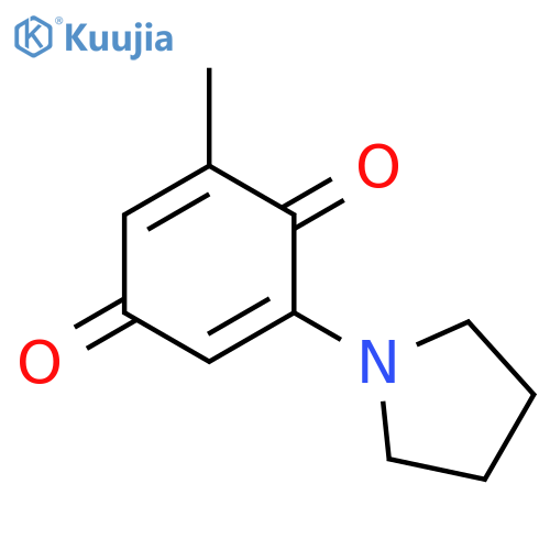 2,5-Cyclohexadiene-1,4-dione, 2-methyl-6-(1-pyrrolidinyl)- structure