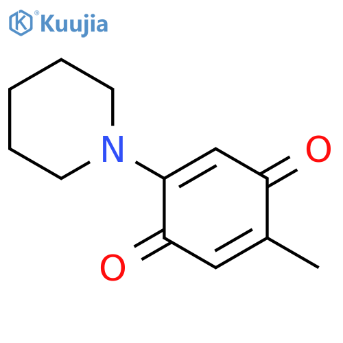 2,5-Cyclohexadiene-1,4-dione, 2-methyl-5-(1-piperidinyl)- structure