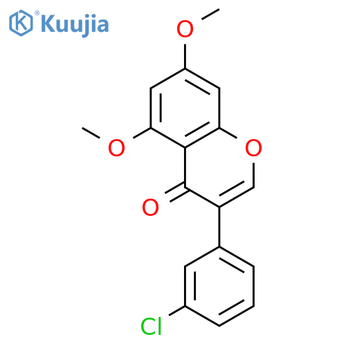 4H-1-Benzopyran-4-one, 3-(3-chlorophenyl)-5,7-dimethoxy- structure