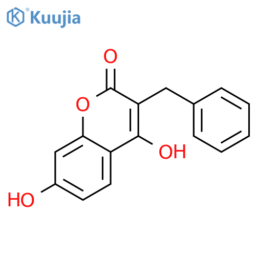 2H-1-BENZOPYRAN-2-ONE, 4,7-DIHYDROXY-3-(PHENYLMETHYL)- structure