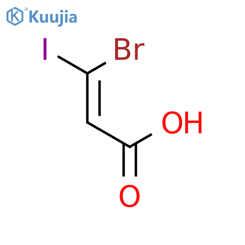 2-Propenoic acid, 3-bromo-3-iodo-, (2E)- structure