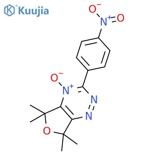 5,5,7,7-tetramethyl-3-(4-nitrophenyl)-5,7-dihydrofuro[3,4-e][1,2,4]triazine 4-oxide structure