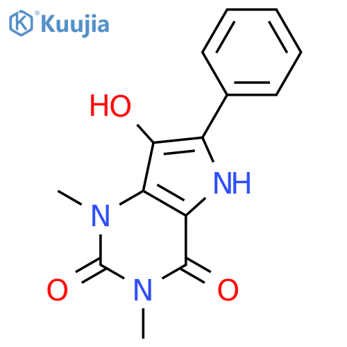 7-hydroxy-1,3-dimethyl-6-phenyl-1H,2H,3H,4H,5H-pyrrolo3,2-dpyrimidine-2,4-dione structure