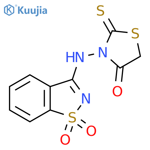 3-(1,1-Dioxido-1,2-benzisothiazol-3-yl)amino-2-thioxo-1,3-thiazolidin-4-one structure