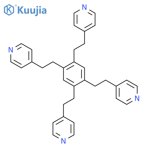 PYRIDINE, 4,4',4'',4'''-(1,2,4,5-BENZENETETRAYLTETRA-2,1-ETHANEDIYL)TETRAKIS- structure
