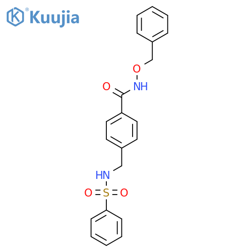 BENZAMIDE, N-(PHENYLMETHOXY)-4-[[(PHENYLSULFONYL)AMINO]METHYL]- structure