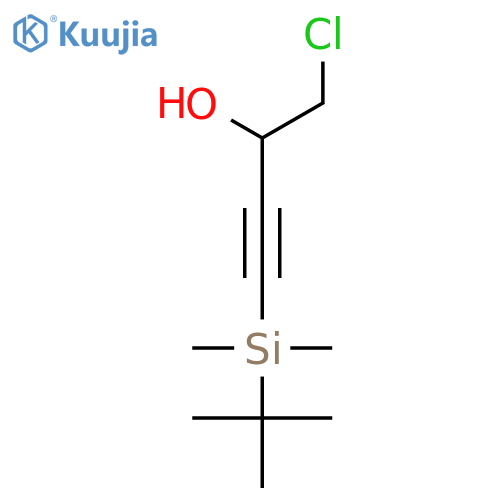 3-Butyn-2-ol, 1-chloro-4-[(1,1-dimethylethyl)dimethylsilyl]- structure