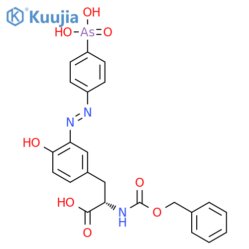 L-Tyrosine, 3-[(4-arsonophenyl)azo]-N-[(phenylmethoxy)carbonyl]- structure