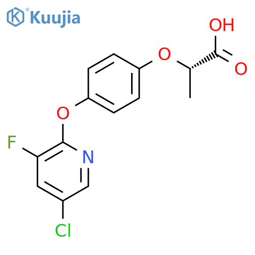 Propanoic acid, 2-[4-[(5-chloro-3-fluoro-2-pyridinyl)oxy]phenoxy]-, (2S)- structure