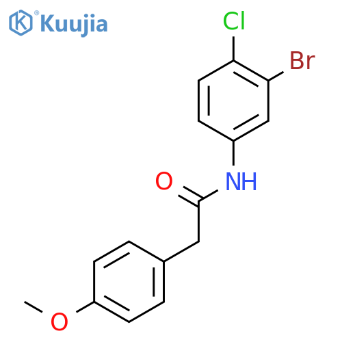 N-(3-Bromo-4-chlorophenyl)-2-(4-methoxyphenyl)acetamide structure