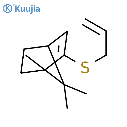 BICYCLO[2.2.1]HEPT-2-ENE, 1,7,7-TRIMETHYL-2-(2-PROPENYLTHIO)- structure